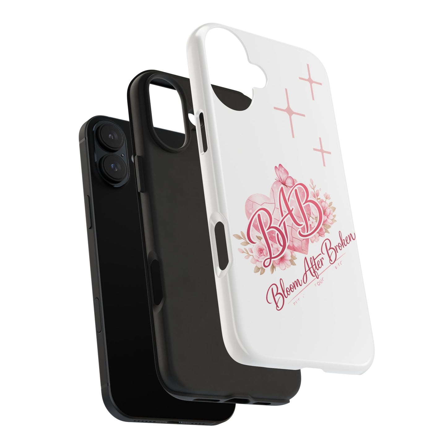 Phone Case — "BAB Bloom After Broken" Floral Protective Tough Case