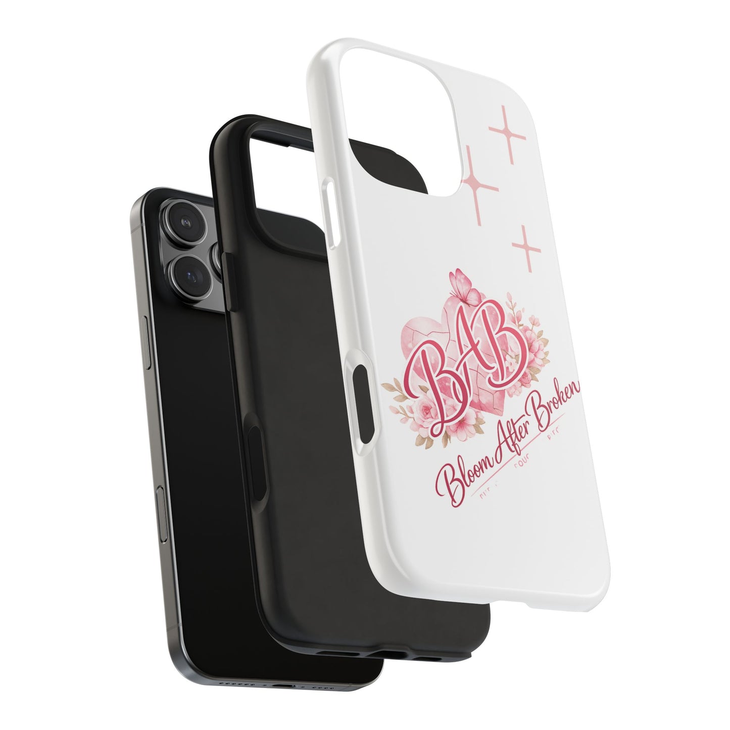 Phone Case — "BAB Bloom After Broken" Floral Protective Tough Case