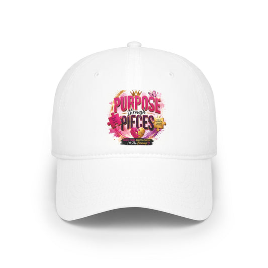 Inspirational 'Purpose Through Pieces' Low Profile Cap