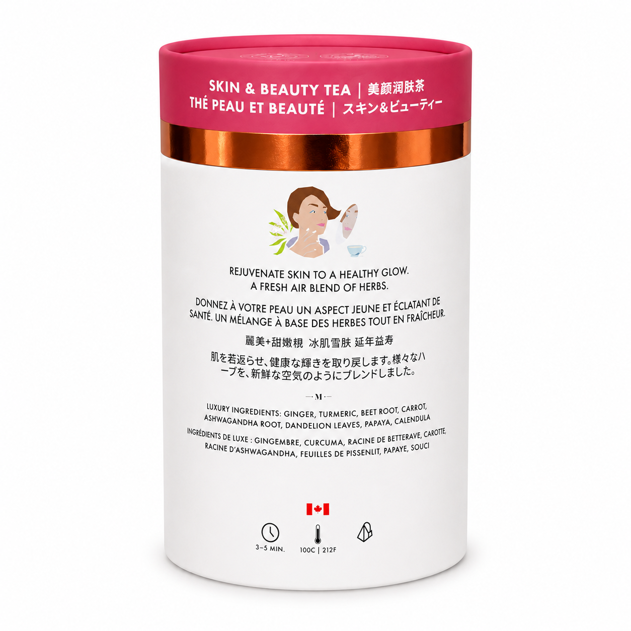 Skin and Beauty Luxury herbal tea | Canadian | 24ct