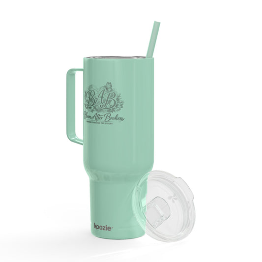 Engraved 40oz Insulated Tumbler with Lid — Baby Blessed Floral Design