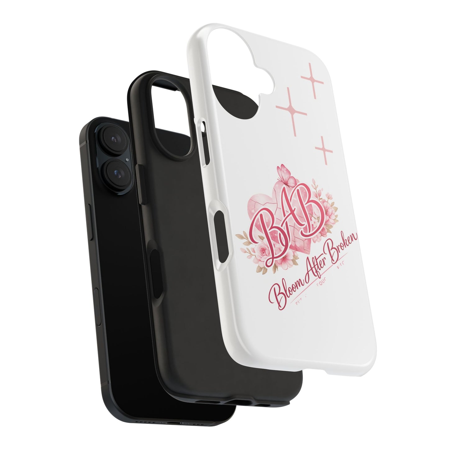Phone Case — "BAB Bloom After Broken" Floral Protective Tough Case