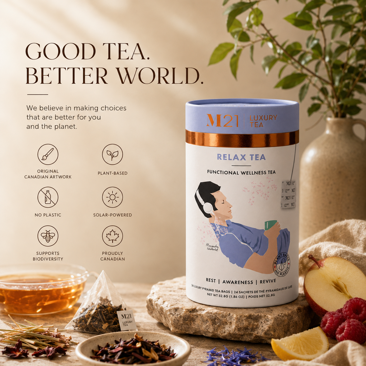Relax Luxury Herbal tea | Canadian |  24ct