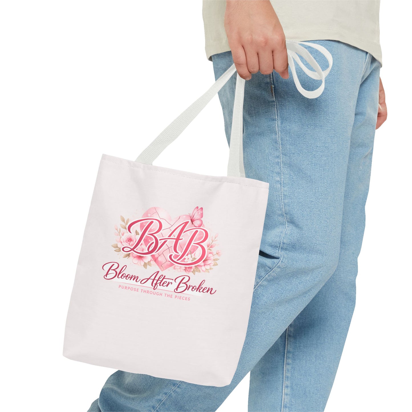 Bloom After Broken Tote Bag — Inspirational Floral BAB Rebuild Courage Tote