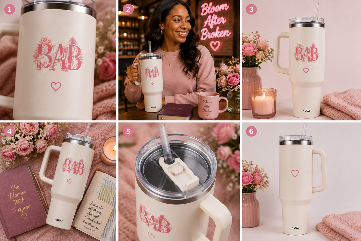 Bloom After Broken 40oz Insulated Tumbler