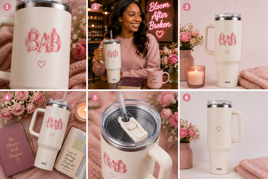 Bloom After Broken 40oz Insulated Tumbler