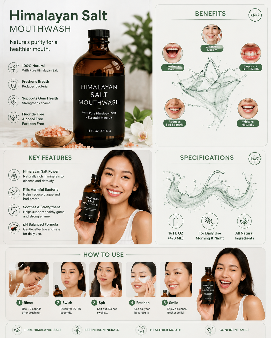 Himalayan Salt Mineral Mouthwash
