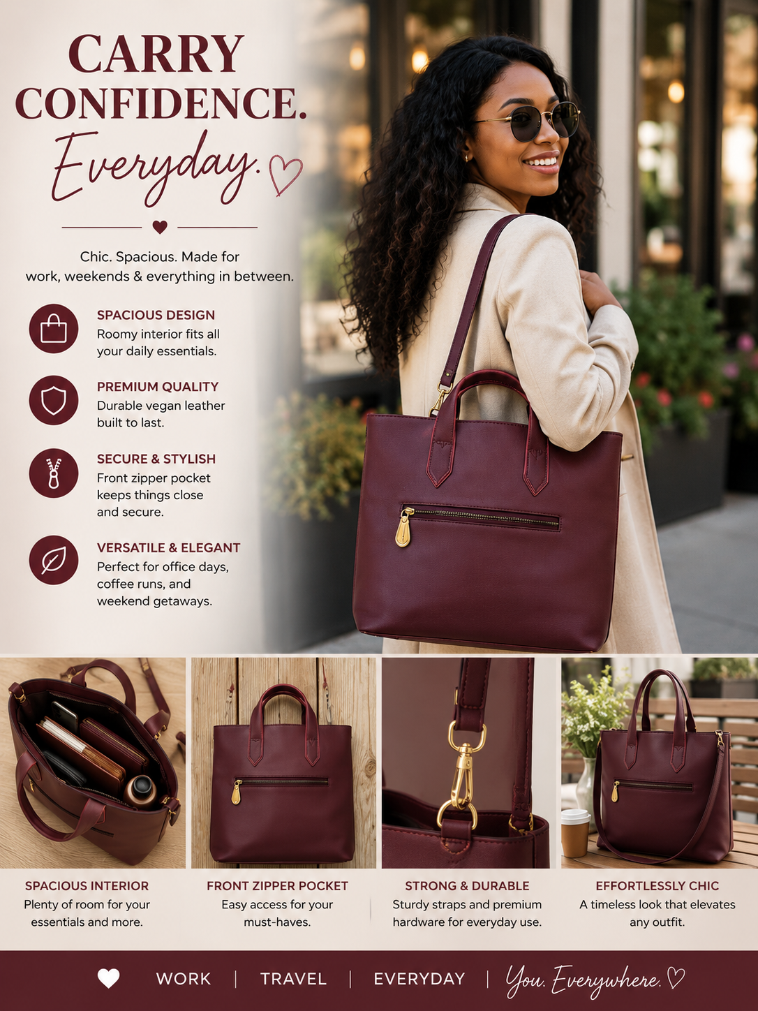Bloom After Broken Everyday Crossbody Satchel