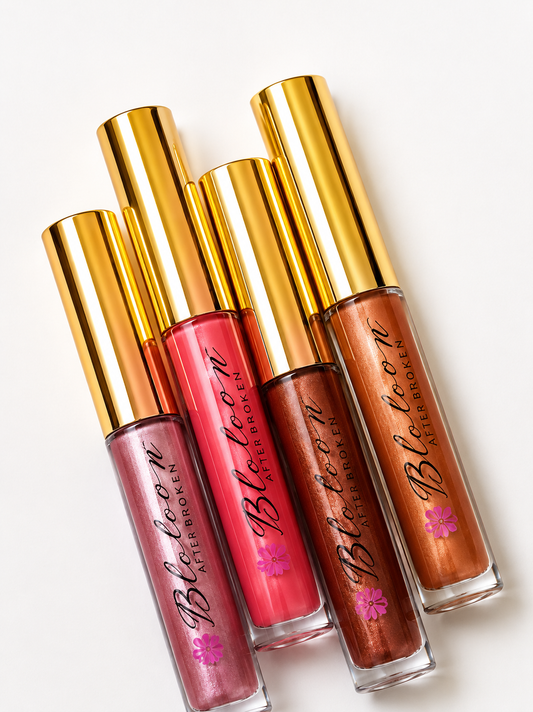 Bloom After Broken Hydrating Lip Gloss Collection-4 Piece Set