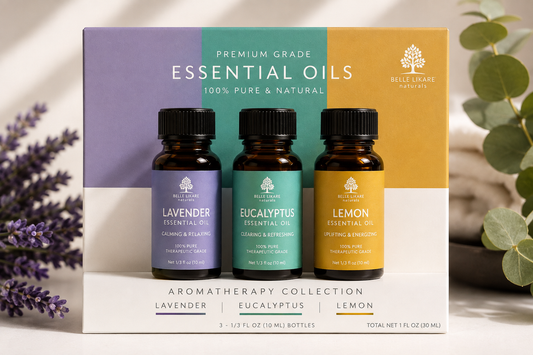 Aromatherapy Essential Oils Trio - Lavender, Eucalyptus & Frankincense