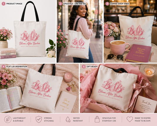 Bloom After Broken Floral Tote