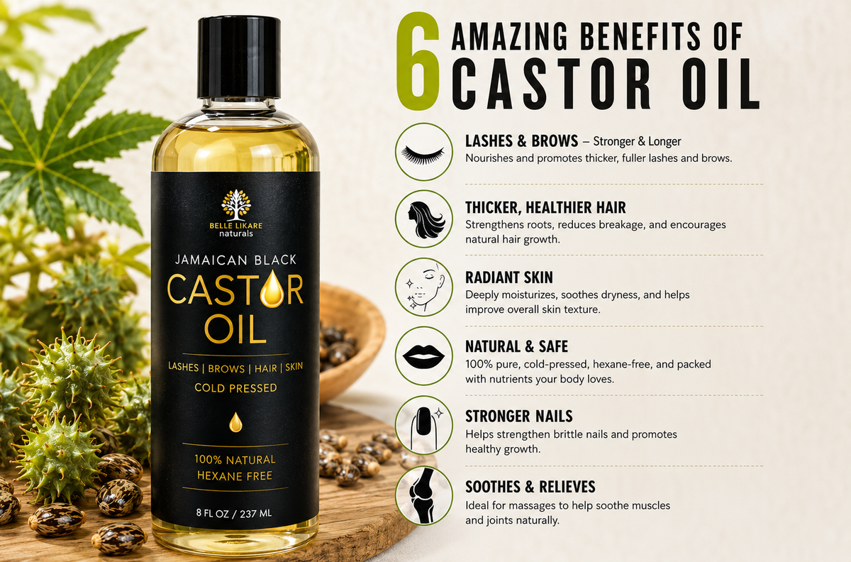 Pure Cold Pressed Castor Oil 16 Oz