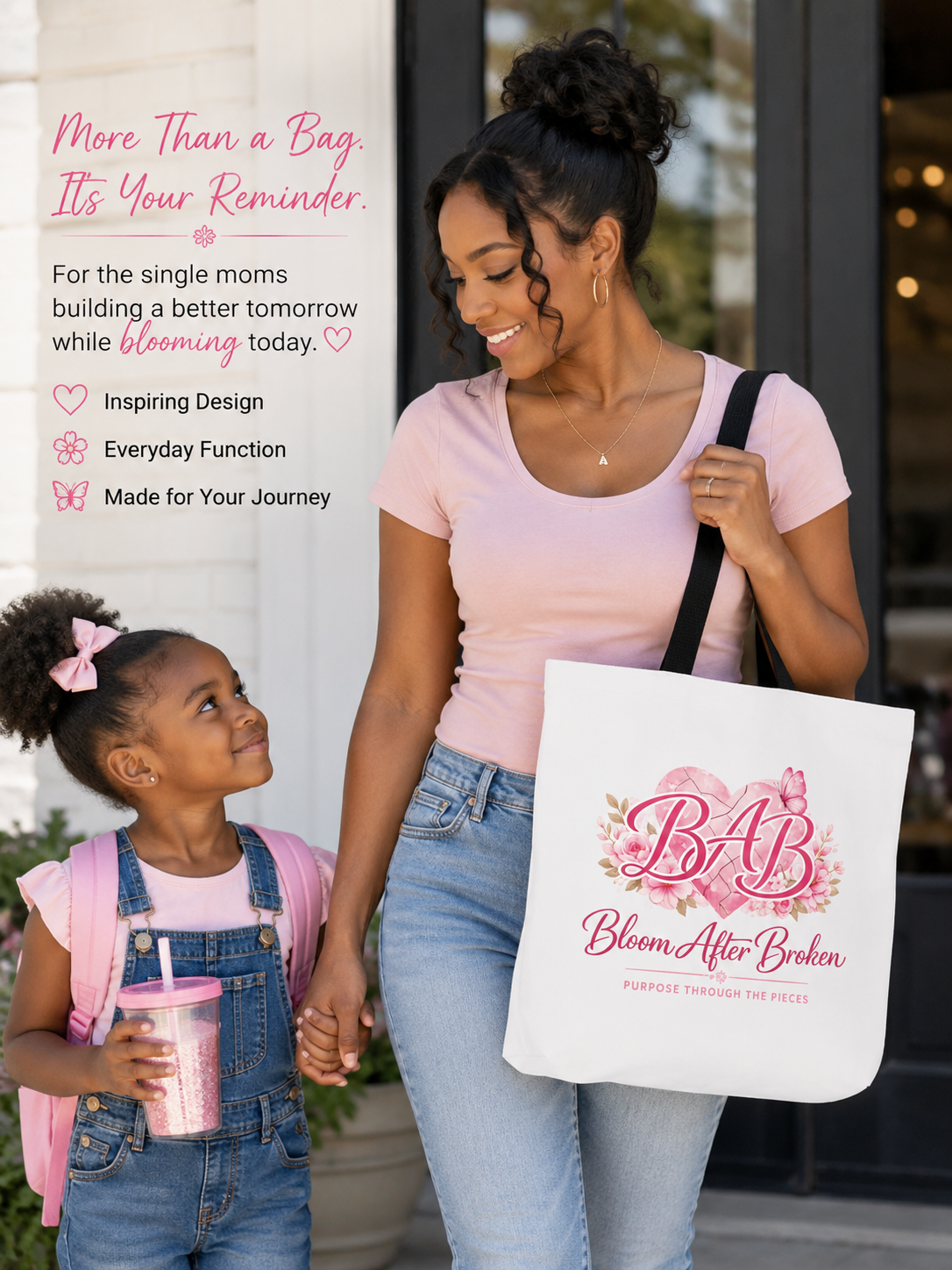 Bloom After Broken Floral Tote